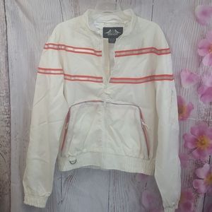 USA Biker Bike Design Reflective Quilted Nylon Zip-Up Jacket